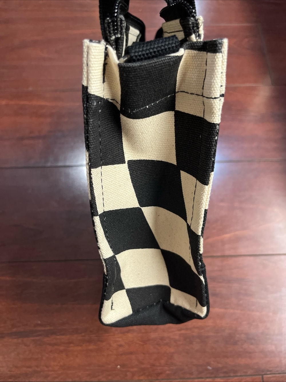 Vans Lil Pergs Tote Bag Small Crossbody Marshmallow White Checkerboard 8x7x3 New - Picture 9 of 15